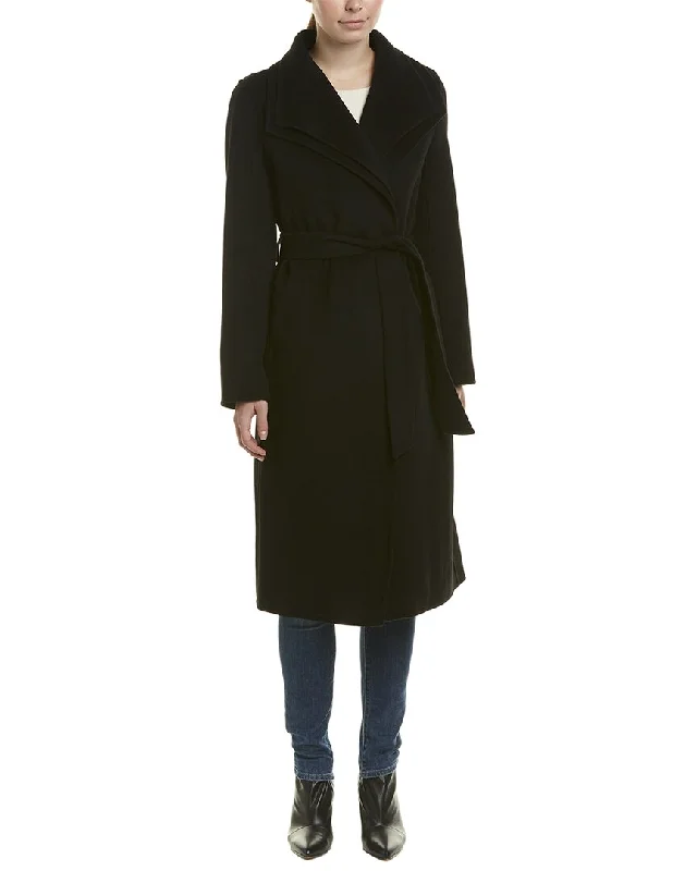 Tahari Elliot Wool-Blend Wrap Coat