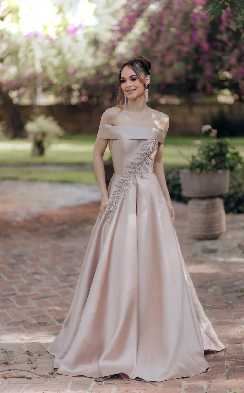 Formal dresses with tiered lace skirts and off - the - shoulder necklines for a feminine and elegant formal appearanceTerani 232M1512 Dress Formal dresses with tiered lace skirts and off - the - shoulder necklines for a feminine and elegant formal appearanceTerani 232M1512 Dress