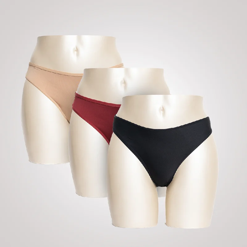 seamless sheer women thongs for a discreet sexy optionMicrofiber Thong (Pack of 3)