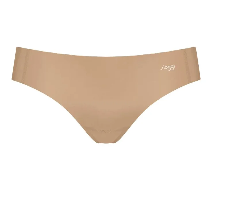 Soft invisible microfibre tanga [Beige]